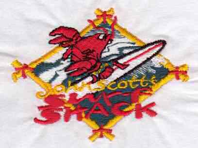 Surf Shack embroidery